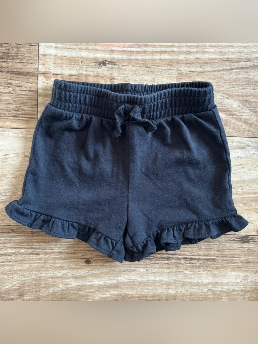 jumping beans Black Ruffle Hem Girls Shorts size 9 months